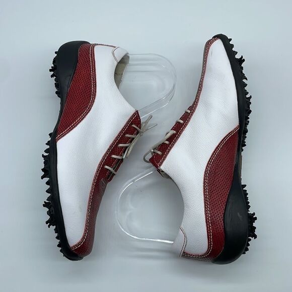 FootJoy Shoes - FootJoy LoPro white with red snakeskin
